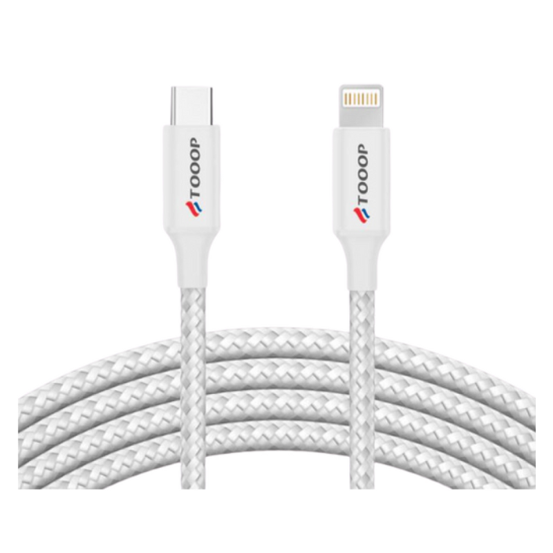 Cable type C/Lightning (Iphone) Tooop 1 mètre | Milleproduits.com : vos bonbons et chocolats préférés à prix grossiste !