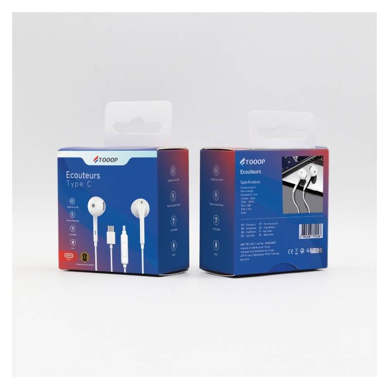 Ecouteurs Type C Tooop | Milleproduits.com : vos bonbons et chocolats préférés à prix grossiste !