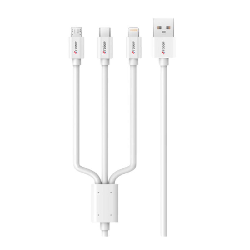 Câble de charge 3 en 1 Tooop | Milleproduits.com : vos bonbons et chocolats préférés à prix grossiste