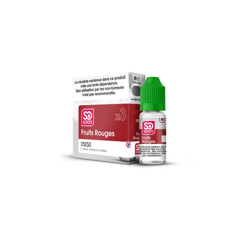 E-liquide Fruits Rouges So Good 3x10ml | Milleproduits.com : grossiste de l'impulsion en ligne.