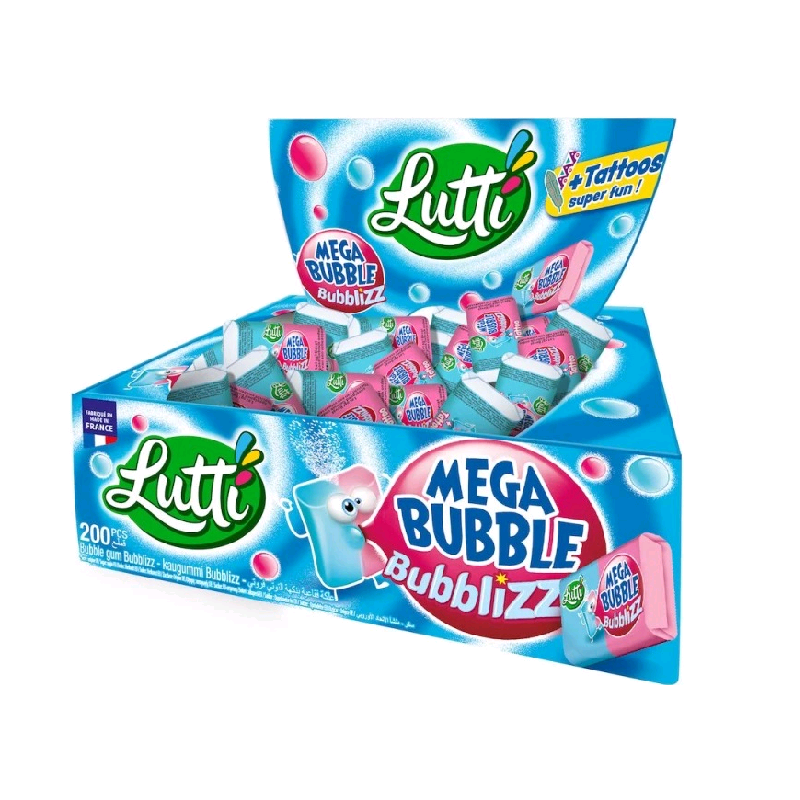 200 Lutti Méga Bubble Bubblizz | Milleproduits.com : vos bonbons et chocolats préférés en ligne à prix grossiste
