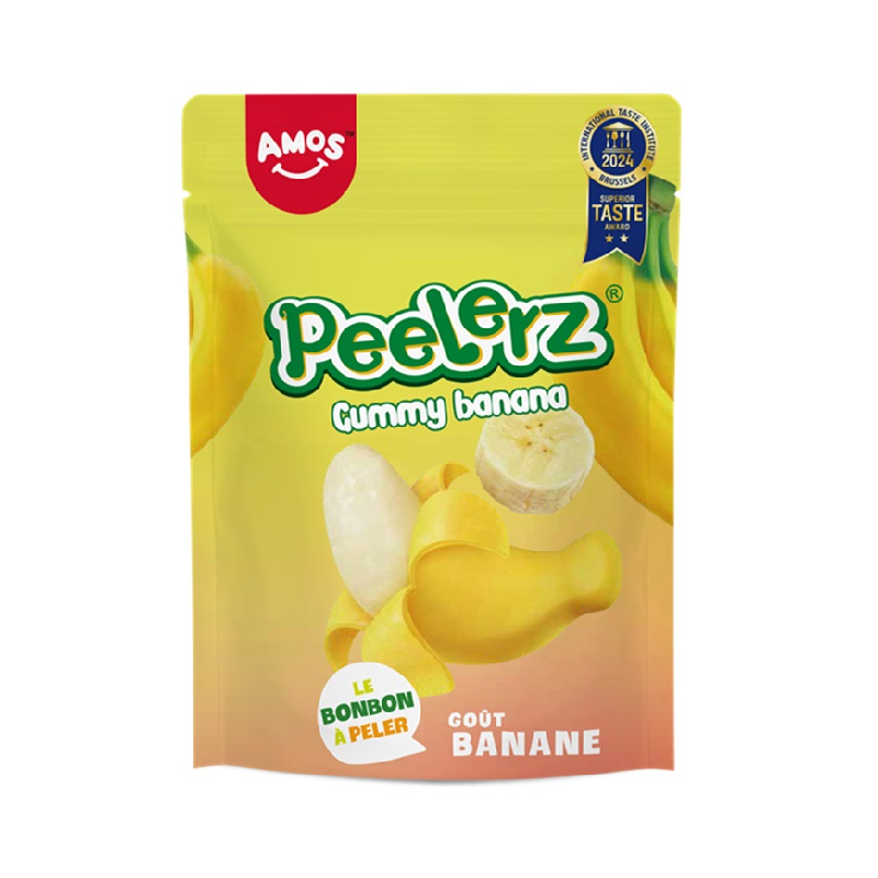 12 Bonbons Amos à peler Banane 120g | Milleproduits.com : bonbons, chocolats, snacks en ligne à prix grossiste
