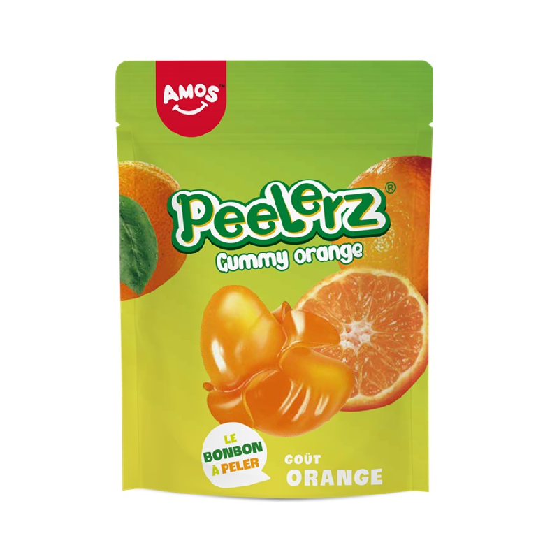 12 Bonbons Amos à peler Orange 120g | Milleproduits.com : bonbons, chocolats, snacks en ligne à prix grossiste