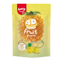 12 Bonbons Amos Fruits Ananas 120g | Milleproduits.com : bonbons, chocolats, snacks en ligne à prix grossiste