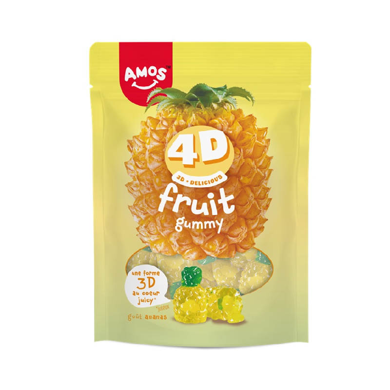 12 Bonbons Amos Fruits Ananas 120g | Milleproduits.com : bonbons, chocolats, snacks en ligne à prix grossiste