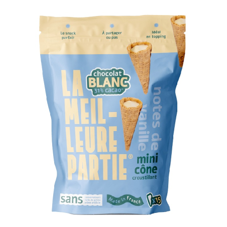 Minis Cônes Chocolat Blanc 31% | Milleproduits.com : bonbons, chocolats, snacks en ligne à prix grossiste Minis Cônes Chocolat Blanc 31% | Milleproduits.com : bonbons, chocolats, snacks en ligne à prix grossiste