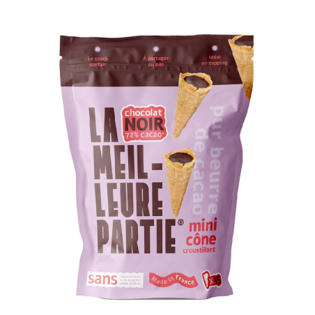 12 Minis Cônes Chocolat Noir 72% Végan | Milleproduits.com : bonbons, chocolats, snacks en ligne à prix grossiste 12 Minis Cônes Chocolat Noir 72% Végan | Milleproduits.com : bonbons, chocolats, snacks en ligne à prix grossiste