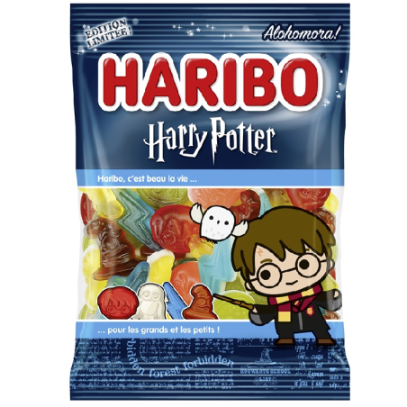 30 Sachets Bonbons Haribo Harry Potter 100g | Milleproduits.com : bonbons, chocolats, snacks en ligne à prix grossiste