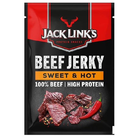 12 Jack Link's Beef Jerky Sweet & Hot 25g | Milleproduits : bonbons, chocolats, snacks en ligne à prix grossiste 12 Jack Link's Beef Jerky Sweet & Hot 25g | Milleproduits : bonbons, chocolats, snacks en ligne à prix grossiste