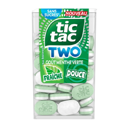 24 Maxi Tic Tac Two Menthe Verte | Milleproduits.com : bonbons, chocolats, snacks en ligne à prix grossiste