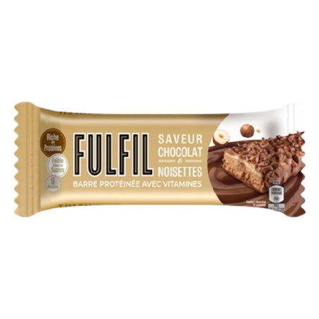 15 Barres protéinées Fulfil Noisette 40g | Milleproduits.com : bonbons, chocolats, snacks en ligne à prix grossiste 15 Barres protéinées Fulfil Noisette 40g | Milleproduits.com : bonbons, chocolats, snacks en ligne à prix grossiste