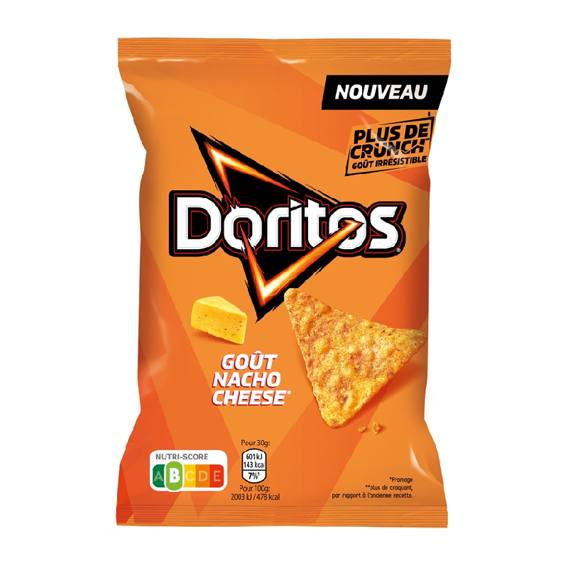 10 Doritos Nacho Cheese 160g | Milleproduits.com : bonbons, chocolats, snacks en ligne à prix grossiste