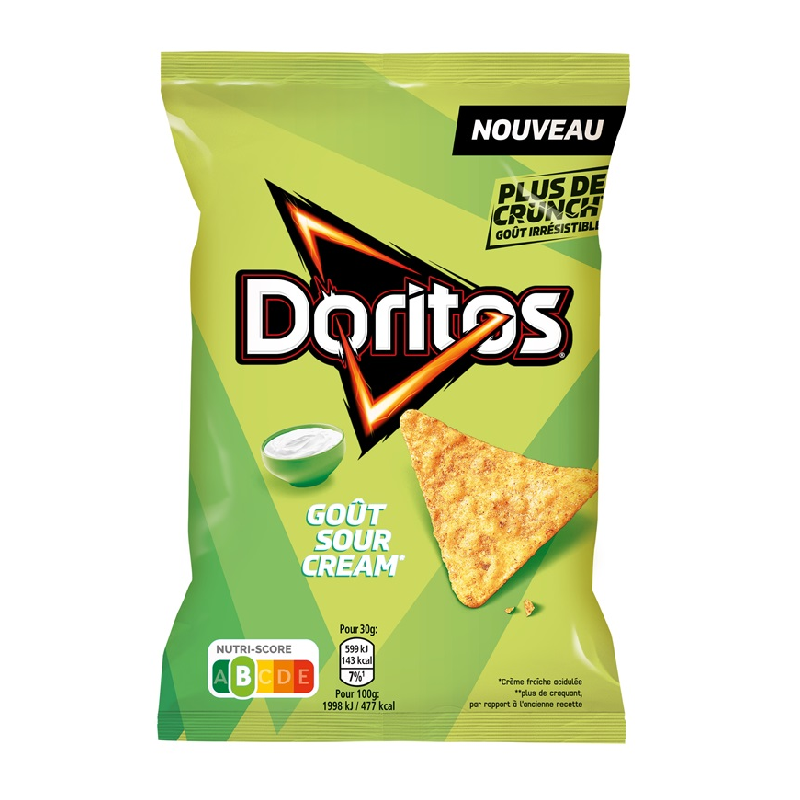 10 Doritos Sour Cream 160g | Milleproduits.com : bonbons, chocolats, snacks en ligne à prix grossiste