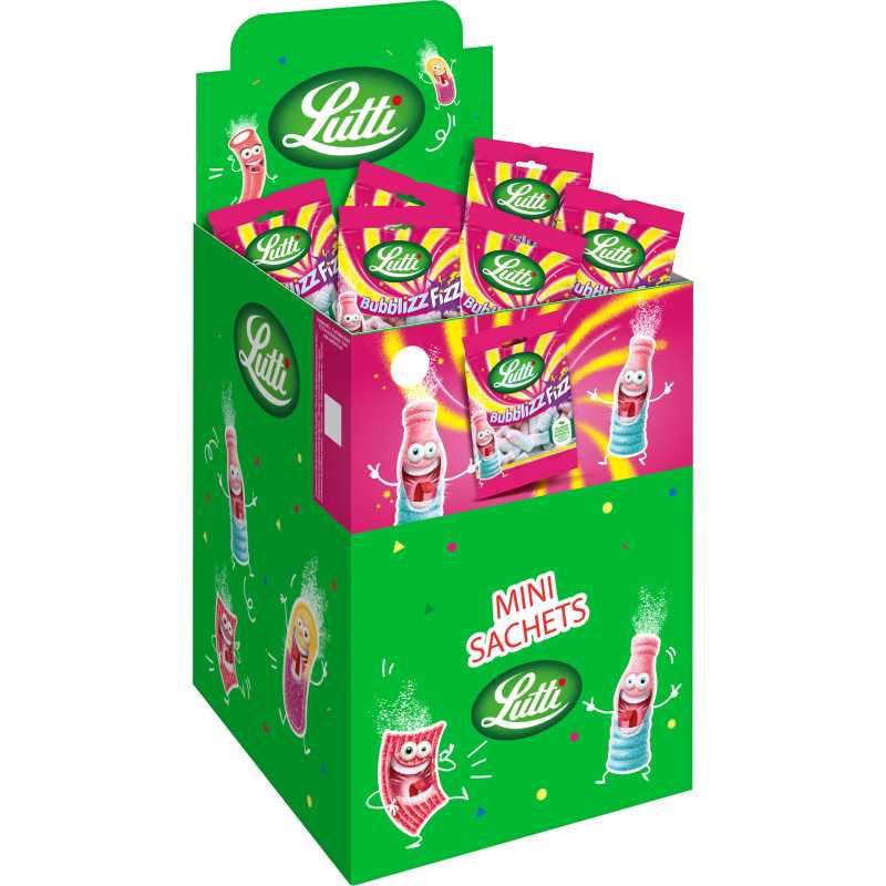 30 Mini Lutti Bubbliz 35g | Milleproduits.com : bonbons, chocolats, snacks en ligne à prix grossiste