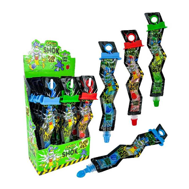 30 Sour Shok Flash Gel | Milleproduits.com : bonbons, chocolats, snacks en ligne à prix grossiste