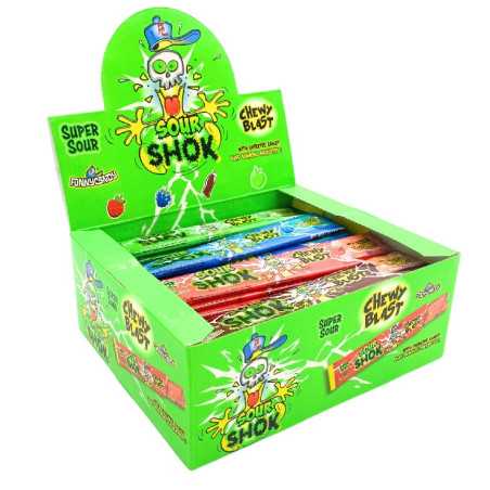 48 Sour Shok Chewy Blast | Milleproduits.com : bonbons, chocolats, snacks en ligne à prix grossiste 48 Sour Shok Chewy Blast | Milleproduits.com : bonbons, chocolats, snacks en ligne à prix grossiste