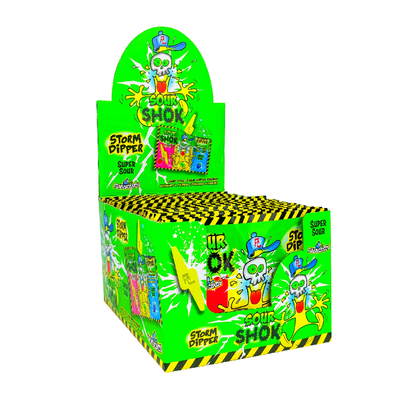 32 Sour Shok Storm Dipper| Milleproduits.com : bonbons, chocolats, snacks en ligne à prix grossiste