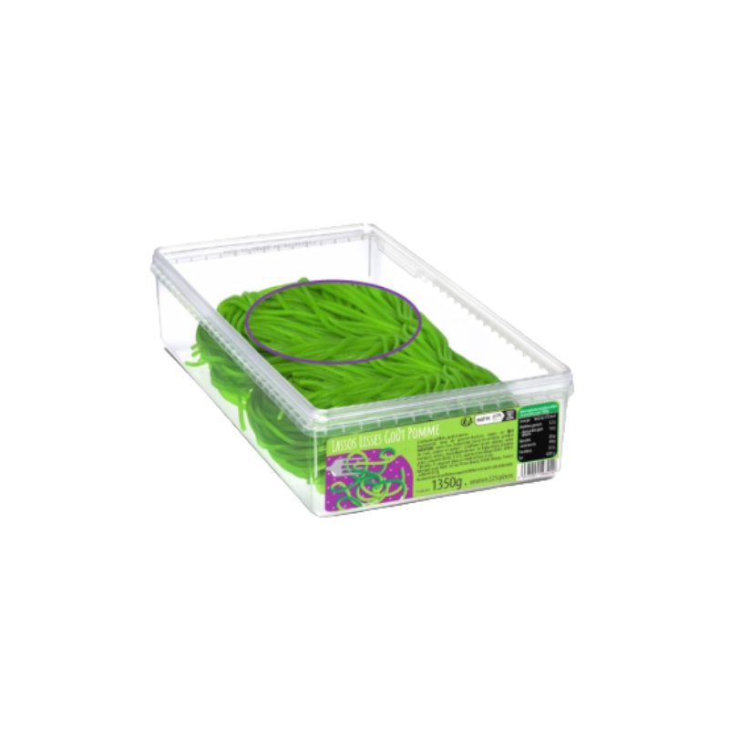 225 Bonbons Lasso Pomme | Milleproduits.com : bonbons, chocolats, snacks en ligne à prix grossiste