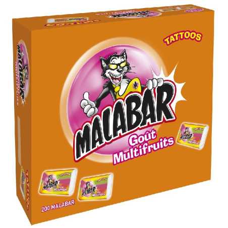 200 Malabar Multifruits | Milleproduits.com : bonbons, chewing-gums, chocolats à prix grossiste 200 Malabar Multifruits | Milleproduits.com : bonbons, chewing-gums, chocolats à prix grossiste