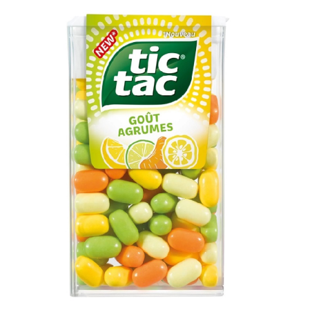 24 Étuis Tic Tac 110 Pastilles Agrumes | Milleproduits.com : bonbons, chocolats, snacks en ligne à prix grossiste