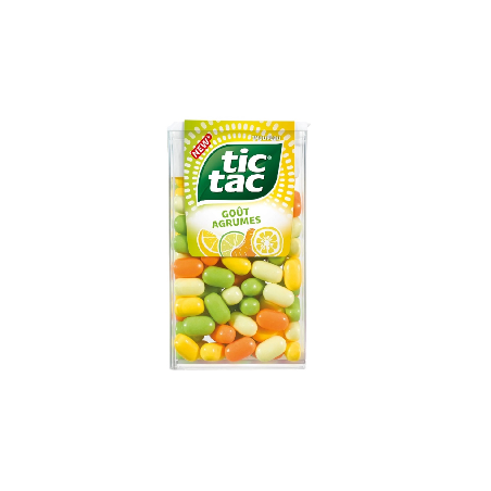 24 Étuis Tic Tac 110 Pastilles Agrumes | Milleproduits.com : bonbons, chocolats, snacks en ligne à prix grossiste