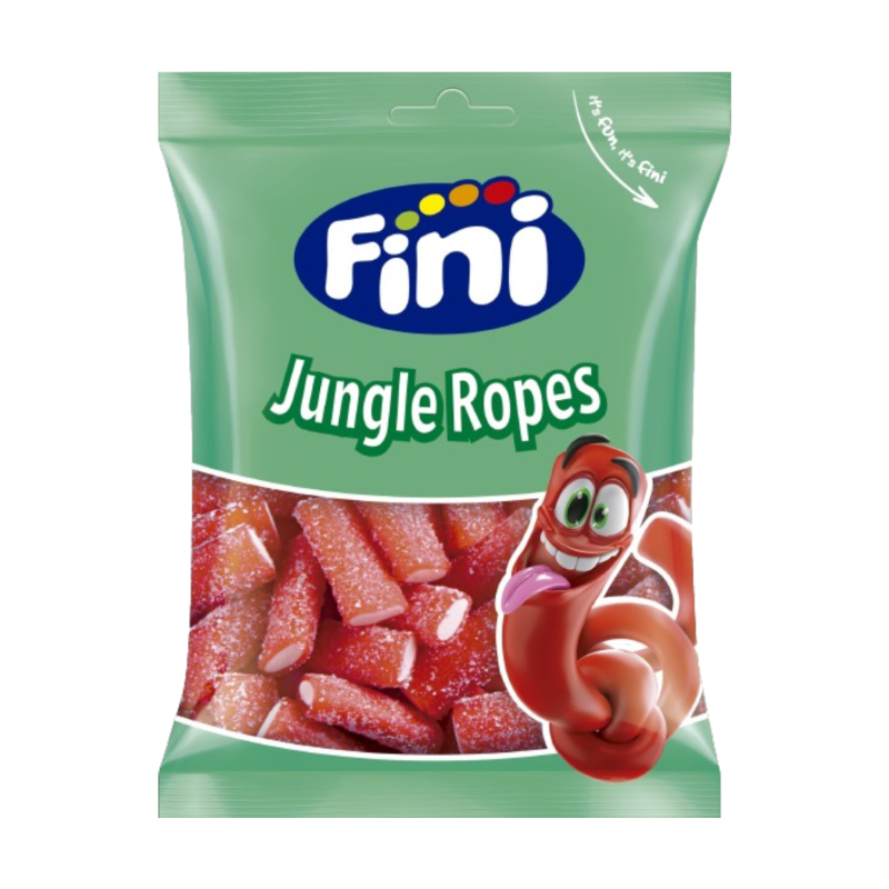 12 sachets Fini Câbles Fraise Fizz 90g | Milleproduits.com : bonbons, chocolats, snacks en ligne à prix grossiste