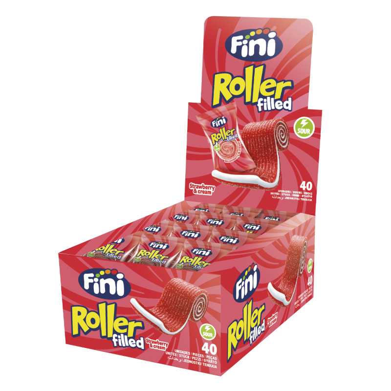 40 Bonbons Fini Roller Fourrés Fraise | Milleproduits.com : bonbons, chocolats, snacks en ligne à prix grossiste