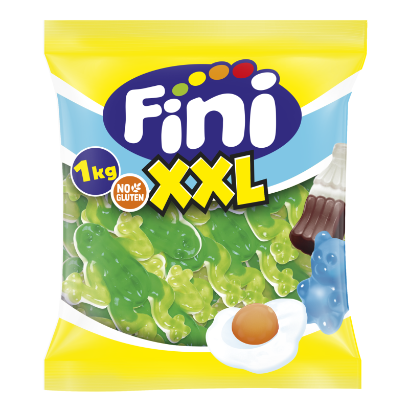 1KG Fini Grenouilles Lisses XXL | Milleproduits.com : bonbons, chocolats, snacks en ligne à prix grossiste