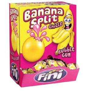 200 Bubble Gum Finiboom Banana Split | Milleproduits.com : bonbons, chocolats, snacks en ligne à prix grossiste
