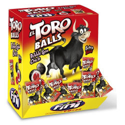 200 Bubble Gum Finiboom Boules de Taureau | Milleproduits.com : bonbons, chocolats, snacks en ligne à prix grossiste