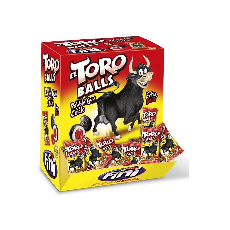 200 Bubble Gum Finiboom Boules de Taureau | Milleproduits.com : bonbons, chocolats, snacks en ligne à prix grossiste