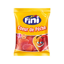 12 Sachets Fini Cœur de Pêche 90g | Milleproduits.com : vos bonbons et chocolats préférés à prix grossiste !