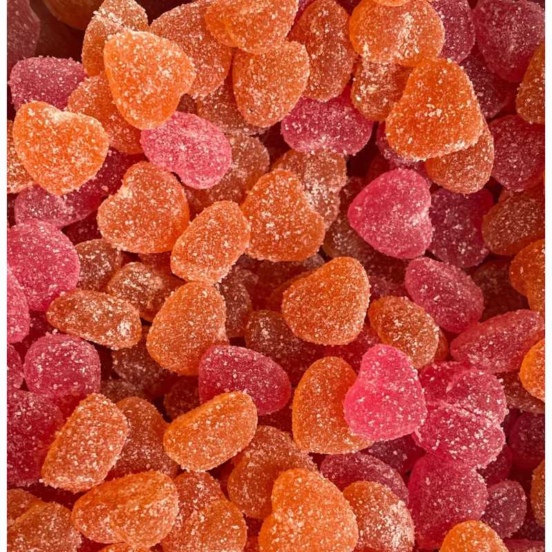 12 Sachets Rebelle Coeur de Pêche 50g | Milleproduits.com : bonbons, chocolats, snacks en ligne à prix grossiste