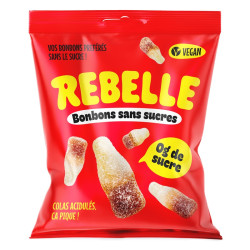12 Sachets Rebelle Bouteille Cola 50g | Milleproduits.com : bonbons, chocolats, snacks en ligne à prix grossiste