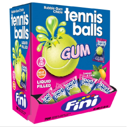 200 Bubble Gum Tennis Balls Fini | Milleproduits.com : bonbons, chocolats, snacks en ligne à prix grossiste