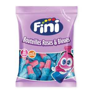 12 Sachets Fini Bouteilles Rose et Bleu Halal 90g | Milleproduits.com : vos bonbons et chocolats préférés à prix grossiste !