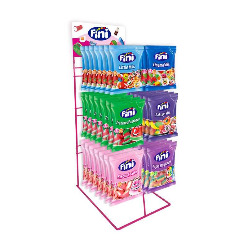 Présentoir Sachets Bonbons Fini 90g 6 Broches | Milleproduits.com : vos bonbons et chocolats préférés en ligne à prix grossiste