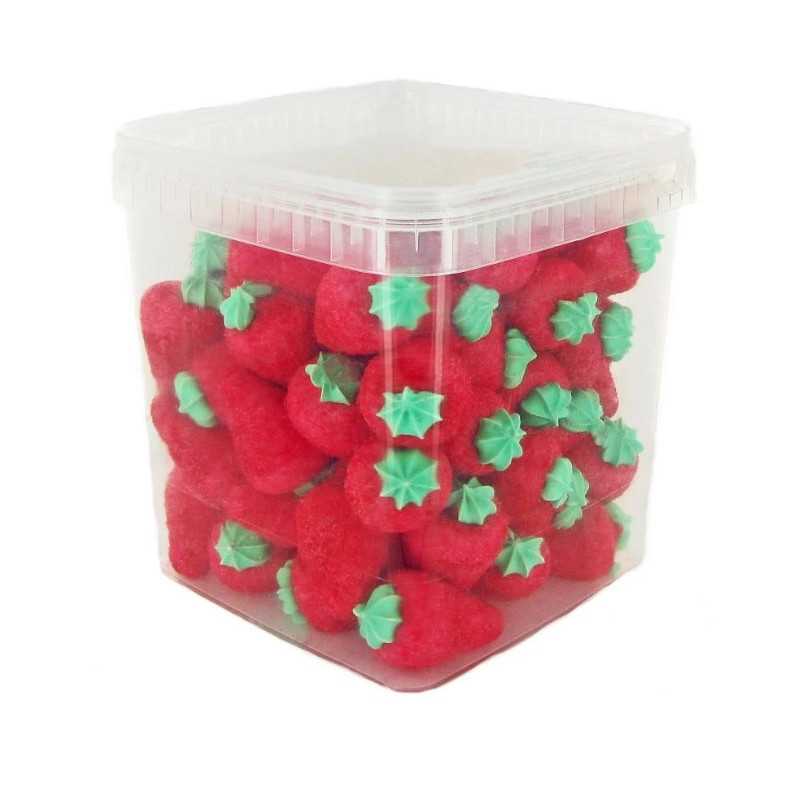 50 Fraises Décorées Guimauve 20g | Milleproduits.com : bonbons, chocolats, snacks en ligne à prix grossiste