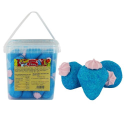 50 Fraises Bleues Décorées Guimauve 20g | Milleproduits.com : bonbons  chocolats, snacks en ligne à prix grossiste