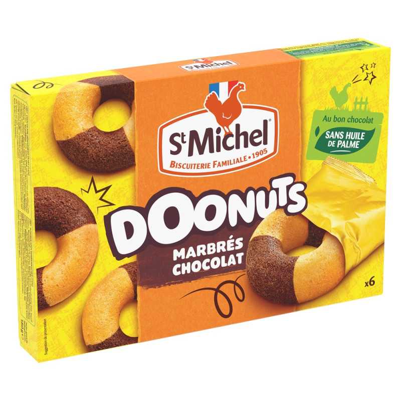 9 Doonuts Marbré Chocolat St Michel | Milleproduits.com : bonbons, chocolats, snacks en ligne à prix grossiste