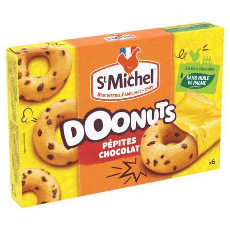9 Doonuts Pépites de chocolat St Michel | Milleproduits.com : bonbons, chocolats, snacks en ligne à prix grossiste