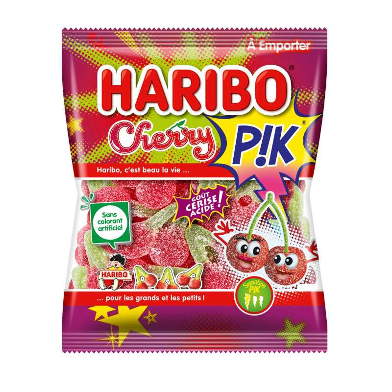 30 Sachets Bonbons Haribo Cherry Pik 120g | Milleproduits.com : bonbons, chocolats, snacks en ligne à prix grossiste