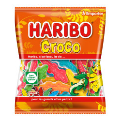 Sachet Bonbons Haribo Croco 120 Grammes | Milleproduits.com : bonbons, chocolats, snacks en ligne à prix grossiste