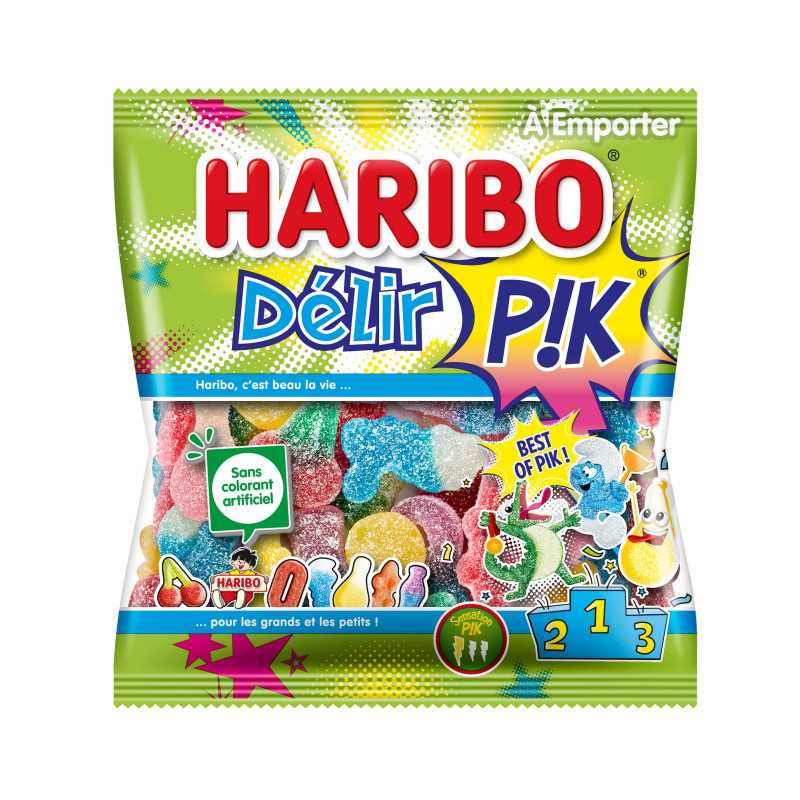 30 Sachets Bonbons Haribo Delir Pik 120G | Milleproduits.com : bonbons, chocolats, snacks en ligne à prix grossiste