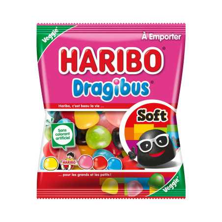 Sachet Bonbons Haribo Dragibus Soft 120G | Milleproduits.com : bonbons, chocolats, snacks en ligne à prix grossiste