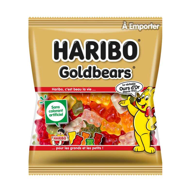 30 Sachets Bonbons Haribo Ours d'Or 120G | Milleproduits.com : bonbons, chocolats, snacks en ligne à prix grossiste