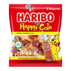 Sachet Bonbons Haribo Happy Cola 120G | Milleproduits.com : bonbons, chocolats, snacks en ligne à prix grossiste