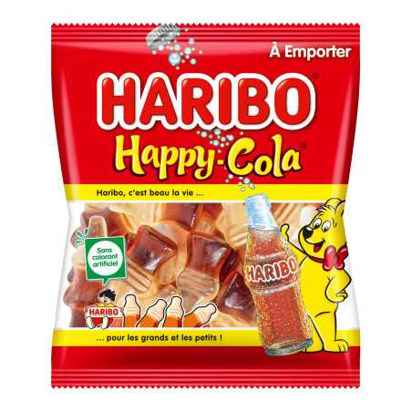 Sachet Bonbons Haribo Happy Cola 120G | Milleproduits.com : bonbons, chocolats, snacks en ligne à prix grossiste
