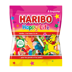 30 Sachets Bonbons Haribo Happy Life 120G | Milleproduits.com : bonbons, chocolats, snacks en ligne à prix grossiste