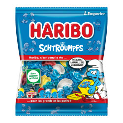 30 Sachets Bonbons Haribo Schtroumpfs 120G | Milleproduits.com : bonbons, snacks, chocolats en ligne à prix grossiste